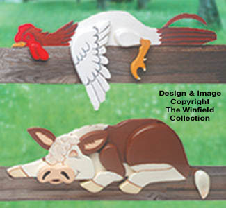 Rooster & Hereford Rail Pets Pattern