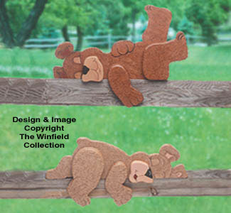 Teddy Bear Rail Pets Woodcraft Pattern