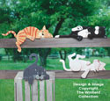 Lazy Rail Cats Woodcraft Pattern