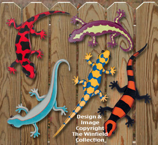 Colorful Geckos Woodcrafting Pattern