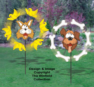 Cat & Dog Whirligigs Wood Project Plan