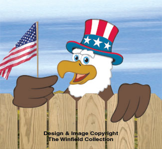 Eagle & Patriotic Eagle Fence Peekers Pattern