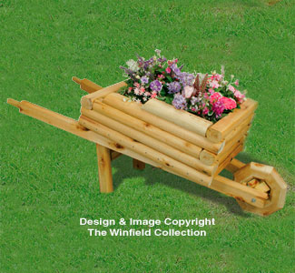 Planter Woodworking Plans Landscape Timber Wheelbarrow Planter Pattern