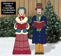 Victorian Caroling Gentleman and Lady Color Poster 