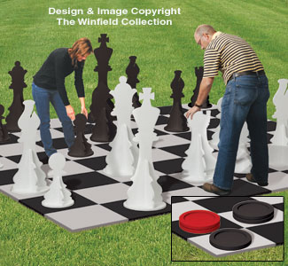 Large Yard Chess & Checkers Plan