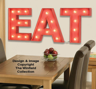 Marquee Eat Sign Pattern