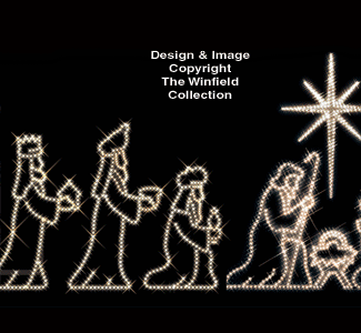 Miniature Light Nativity Pattern Set