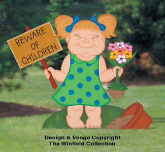 Girl At Play Woodcrafting Pattern 