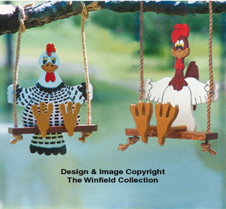 Swinging Rooster and Chicken Patterns