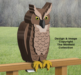 3D Great Horned Owl Pattern
