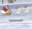 Flying Reindeer, Sleigh and Santa Pattern Set
