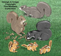 3D Squirrels and 3D Chipmunks Pattern Set